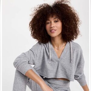 MWL by Madewell Brushed Drawstring Hoodie in Gray. Size S